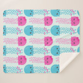 Couverture Sherpa Motif de méduses, Mignonne méduse, Sea Animaux (Devant (Horizontal))