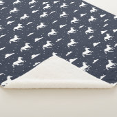 Couverture Sherpa Motif de minuit bleu ciel Unicorne (3/4)