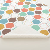 Couverture Sherpa Motif de module de ruche d'abeille (3/4)