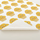 Couverture Sherpa Motif de Muffin de Maïs Carton mignon (3/4)