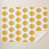 Couverture Sherpa Motif de Muffin de Maïs Carton mignon (Devant (Horizontal))