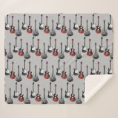 Couverture Sherpa Motif de musicien de guitare électrique (Devant (Horizontal))