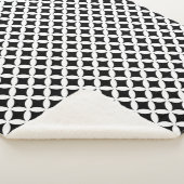 Couverture Sherpa Motif de navire géométrique noir et blanc (3/4)