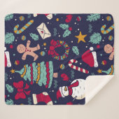 Couverture Sherpa Motif de Noël (Devant (Horizontal))