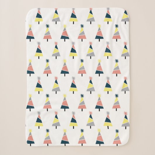 Couverture Sherpa Motif de Noël coloré (Devant)