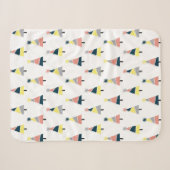 Couverture Sherpa Motif de Noël coloré (Devant (Horizontal))