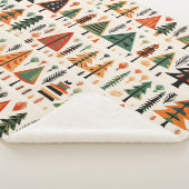 Couverture Sherpa Motif de Noël d'art populaire scandinave (3/4)