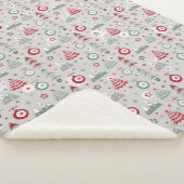 Couverture Sherpa Motif de Noël d'hiver. (3/4)