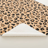 Couverture Sherpa Motif de Noël Empreinte de léopard (3/4)