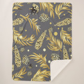 Couverture Sherpa Motif de Noël, Pine Snow 2 (Devant)