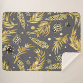 Couverture Sherpa Motif de Noël, Pine Snow 2 (Devant (Horizontal))