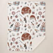 Couverture Sherpa Motif de Noël rétro (Devant)