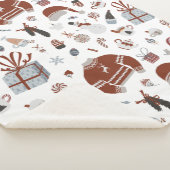 Couverture Sherpa Motif de Noël rétro (3/4)