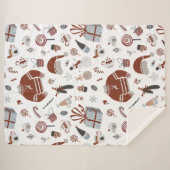 Couverture Sherpa Motif de Noël rétro (Devant (Horizontal))