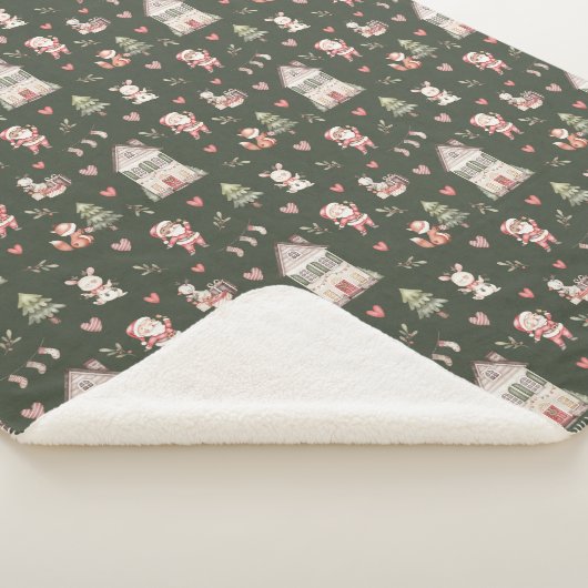 Couverture Sherpa Motif de Noël Sherpa Blanket (3/4)