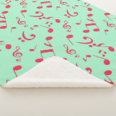 Couverture Sherpa Motif de notes musicales (3/4)