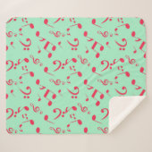 Couverture Sherpa Motif de notes musicales (Devant (Horizontal))