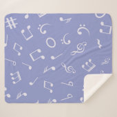 Couverture Sherpa Motif de notes musicales (Devant (Horizontal))