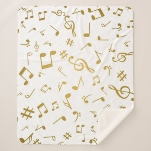Couverture Sherpa Motif de notes musicales