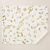Couverture Sherpa Motif de notes musicales (Devant (Horizontal))