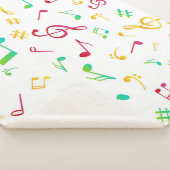 Couverture Sherpa Motif de notes musicales (3/4)