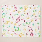Couverture Sherpa Motif de notes musicales (Devant (Horizontal))