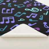 Couverture Sherpa Motif de notes musicales (3/4)