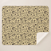 Couverture Sherpa Motif de notes musicales (Devant (Horizontal))