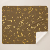 Couverture Sherpa Motif de notes musicales (Devant (Horizontal))