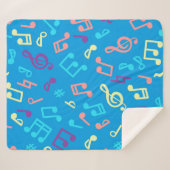 Couverture Sherpa Motif de notes musicales (Devant (Horizontal))