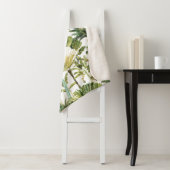 Couverture Sherpa Motif de palmiers tropicaux moderne (En situation)