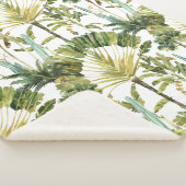 Couverture Sherpa Motif de palmiers tropicaux moderne (3/4)