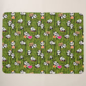 Couverture Sherpa Motif de Panda 2 (Devant (Horizontal))
