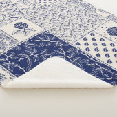 Couverture Sherpa motif de patchwork Abstrait transparent et délicat (3/4)