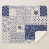 Couverture Sherpa motif de patchwork Abstrait transparent et délicat (Devant (Horizontal))