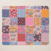 Couverture Sherpa Motif de patchwork transparent (Devant (Horizontal))
