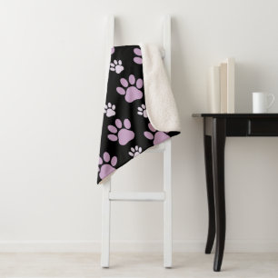 Couverture Sherpa Motif De Pâtes, Pâtes Lilac, Pâtes De Chien, Empre