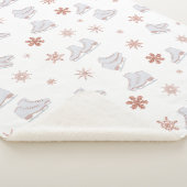 Couverture Sherpa Motif de patinage rose Gold Glace Skates Blush Pin (3/4)