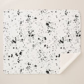 Couverture Sherpa Motif de peinture noire (Devant (Horizontal))