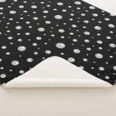 Couverture Sherpa Motif de perle sur fond noir (3/4)