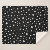 Couverture Sherpa Motif de perle sur fond noir (Devant (Horizontal))