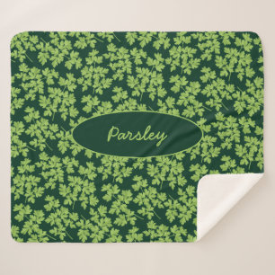 Couverture Sherpa Motif de persil