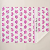 Couverture Sherpa Motif de plage moderne Nautical Seashell Pink Shel (Devant (Horizontal))