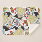 Couverture Sherpa Motif de pont de la carte de bande de cacahuètes (Devant (Horizontal))