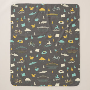 Couverture Sherpa Motif de Portland, Orégon