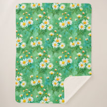 Motif de prairie à l'aquarelle Daisy Whispers