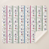 Couverture Sherpa Motif de rayure de lama (Devant (Horizontal))