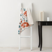 Couverture Sherpa Motif de renard nordique (En situation)