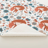 Couverture Sherpa Motif de renard nordique (3/4)