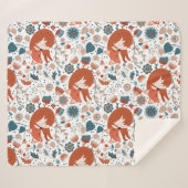 Couverture Sherpa Motif de renard nordique (Devant (Horizontal))